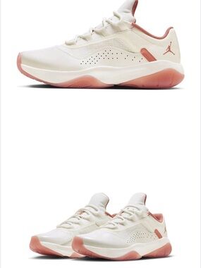 Women's Nike Air Jordan 11 CMFT Low in Cream & Pink- Size 5.5